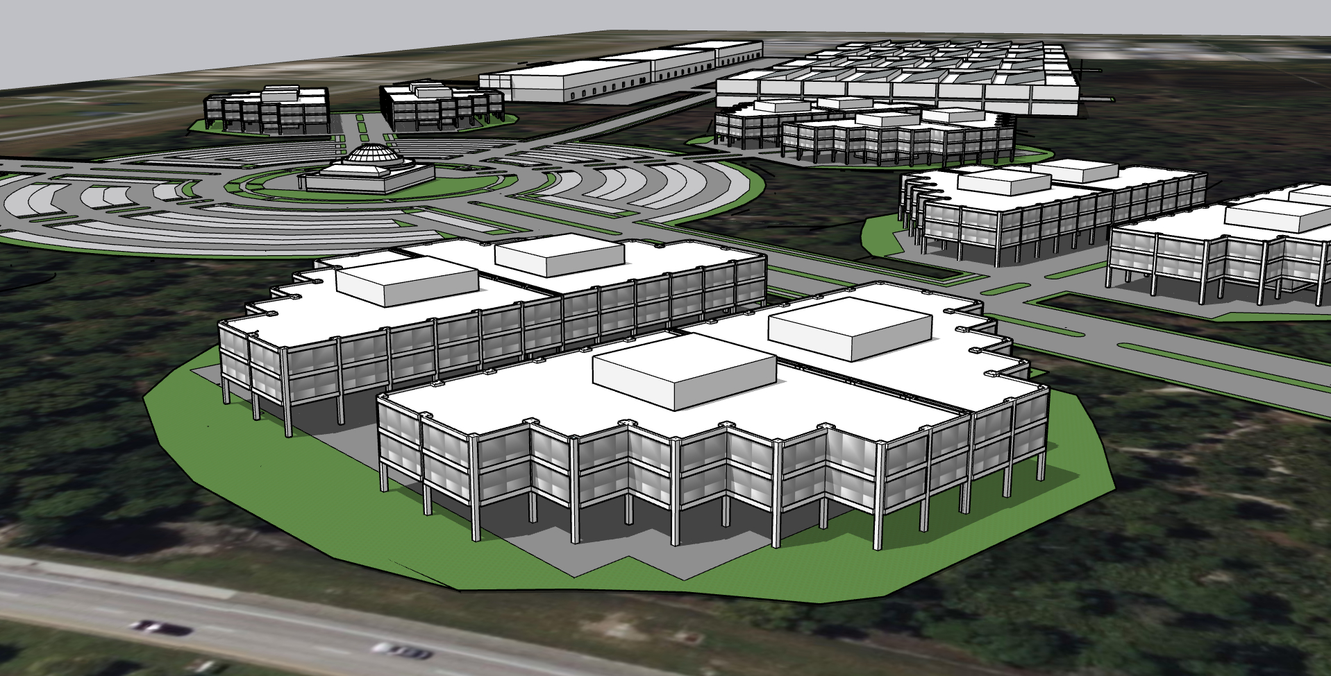 Cape Coral Corporate Park project plan
				   overview graphic